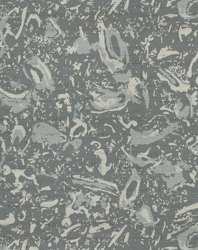 Emily Daws River Reef Grasscloth sample in Ocean.