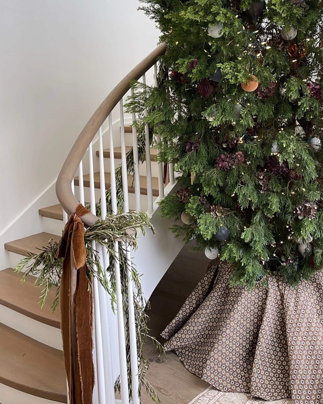 Nectar fabric in Walnut used for a tree skirt at the Southern Living Idea House.